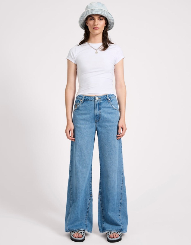 ONE TEASPOON - Cruisers Mid Waist Bootcut Flare Denim Jeans - New Blue