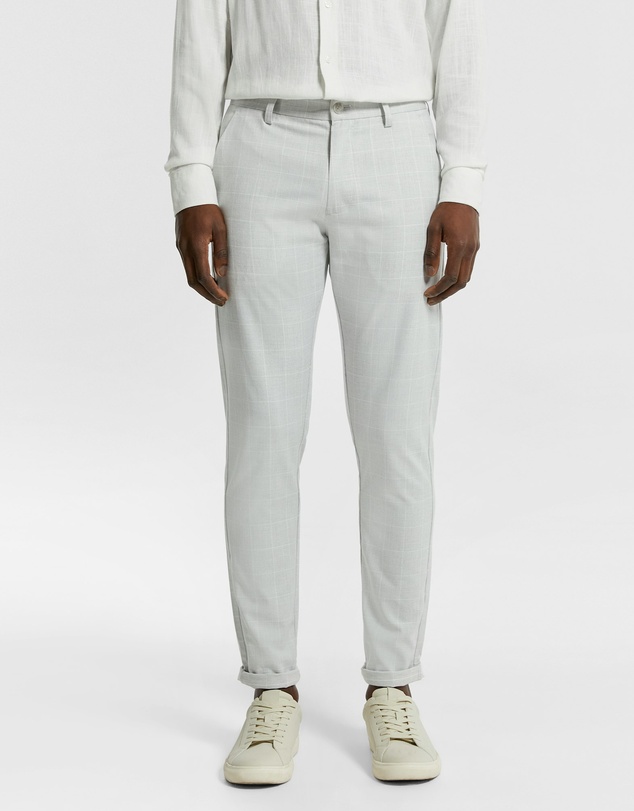 yd. - Terrazzo Check Skinny Chino