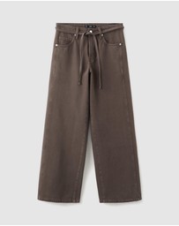 M.N.G - Wide-Leg Jeans With Drawstring