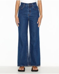 Dazie - London High Waisted Wide Leg Jeans