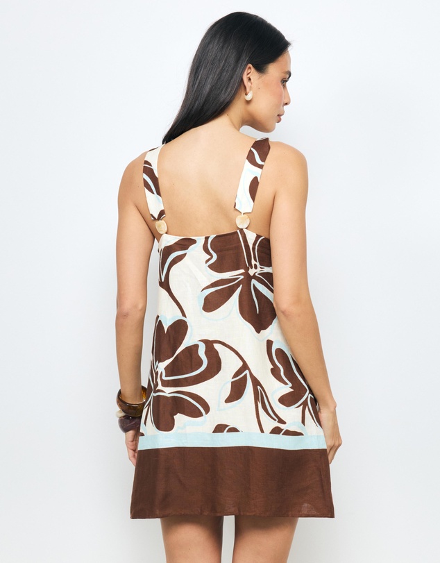 AERE - Nela Shift Linen Mini Dress
