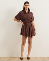 Atmos&Here - Holly Viscose Twill Mini Dress
