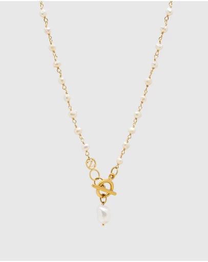 Nialaya Jewellery - Women's Pearl Wrap Necklace