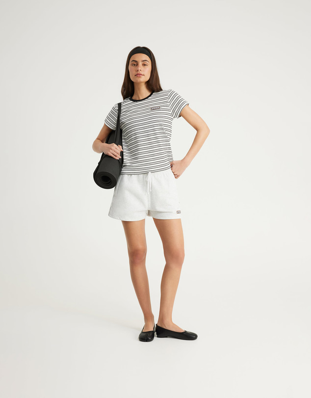 Upstate - Urban Box Stripe Tee - Vintage White