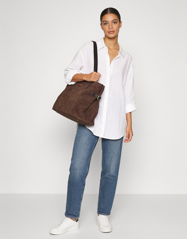 Pierre Cardin - Pierre Cardin Genuine Suede Leather Shoulder Bag