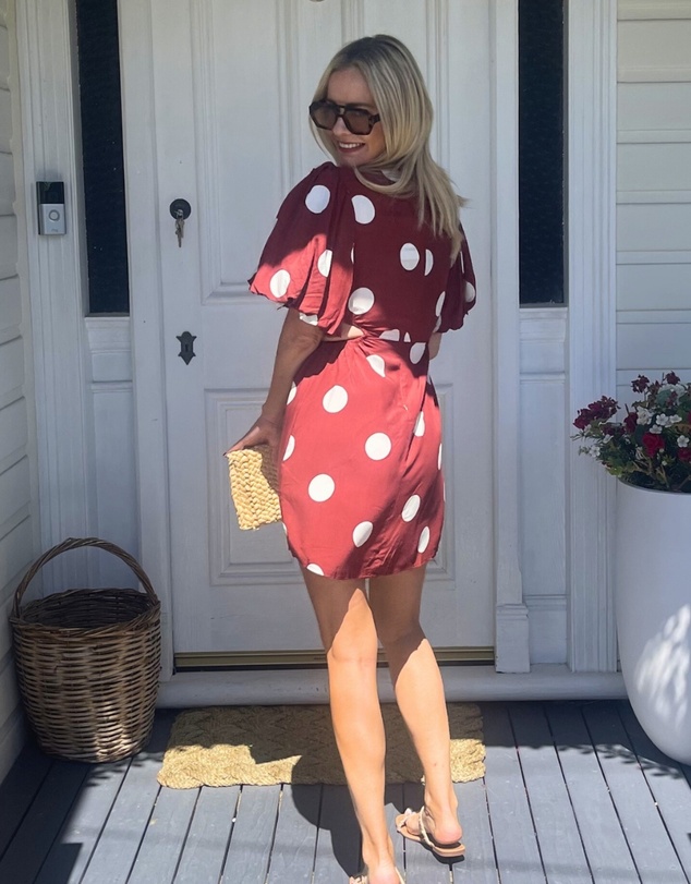 Esther & Co - Shahnaz Dress - Wine Spot