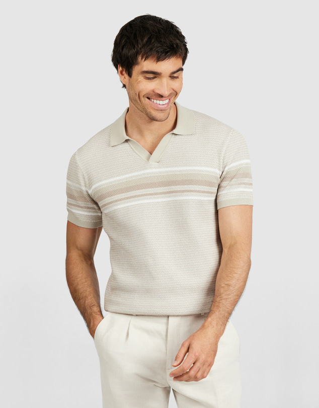 Tarocash - Jorvik Stripe Knit Polo