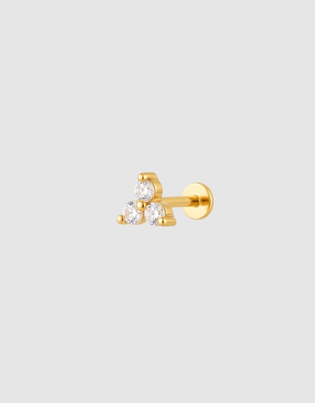 HOUSE OF SLANI - Gold Lou Flatback Ear Piercing