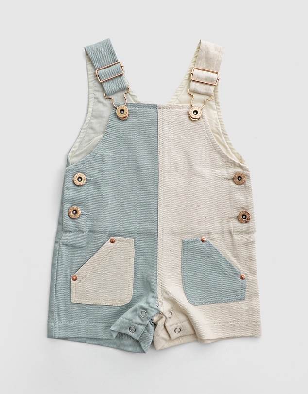 WITH LOVE FOR KIDS - Everett Short Denim Overalls - Babies - Kids