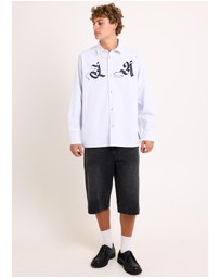 Black Noise White Rain - La Long Sleeve Shirt