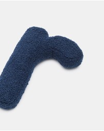 Seed Heritage - Blue Boucle Initial Cushion
