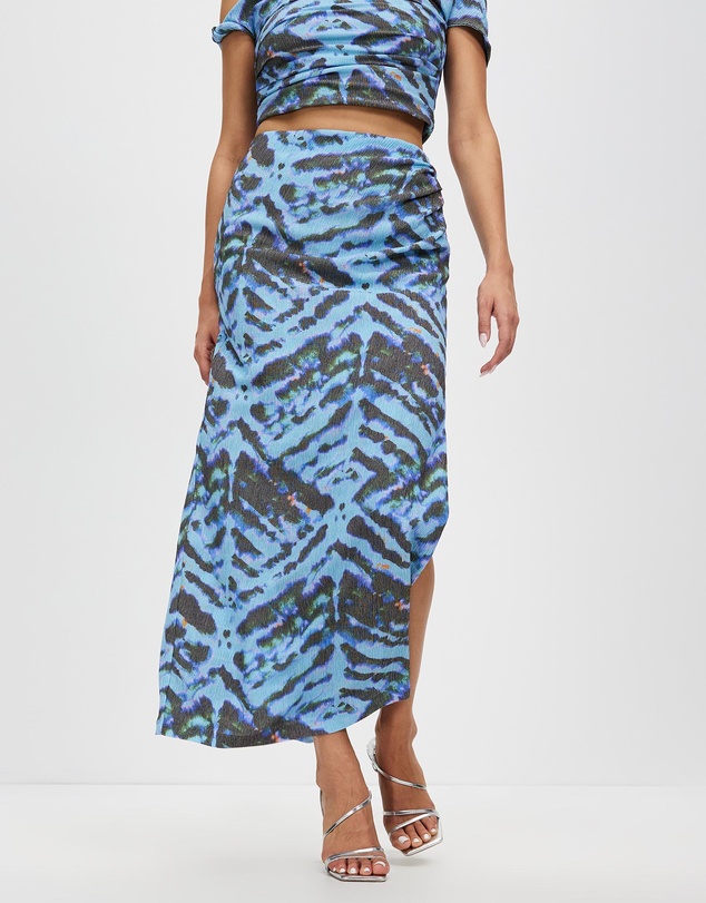 Third Form - Electric Tucked Maxi Skirt