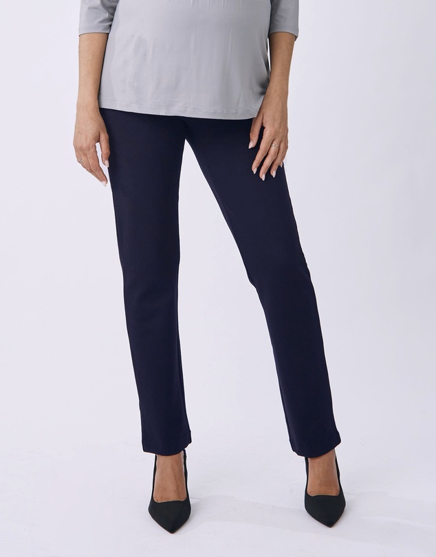 Angel Maternity - Maternity Straight Cut Ponti Work Pants