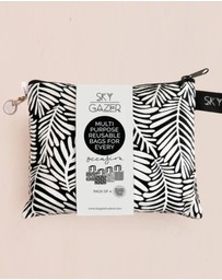 Sky Gazer - Multi-Use Reusable Bags (Pack of 4)- Black Palm