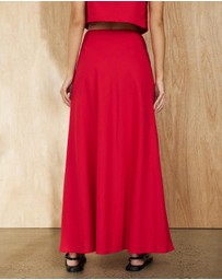 Atmos&Here - Celina Linen Blend Midi Skirt