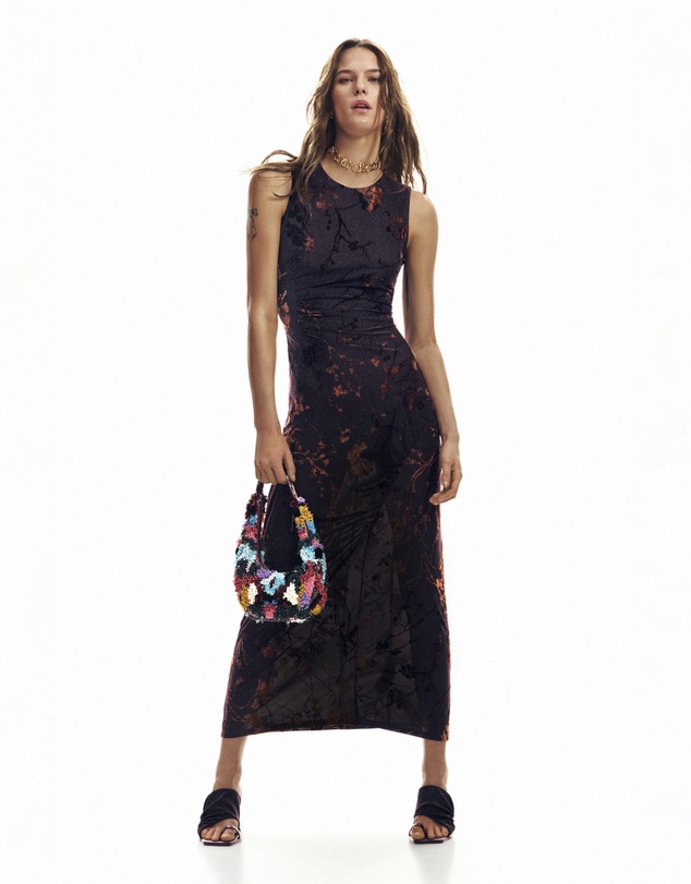 Desigual - Flocked Midi Dress