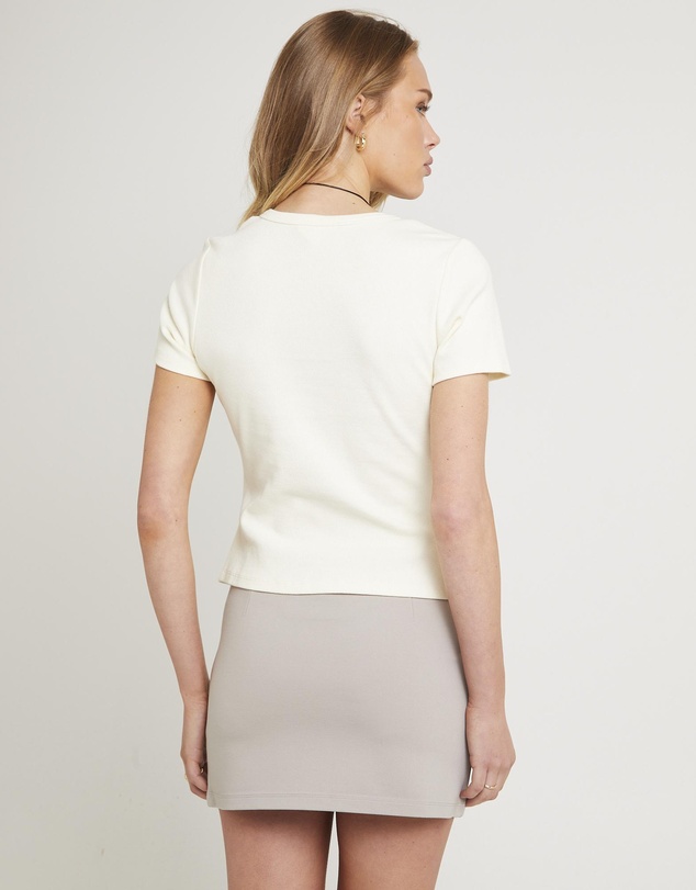 Subtitled - Neri Rib Button T-Shirt