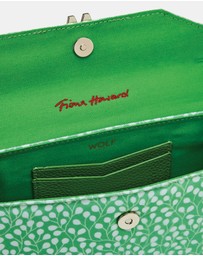 Wolf - Wolf Evie Collection Large Bag with Green Leaves Print