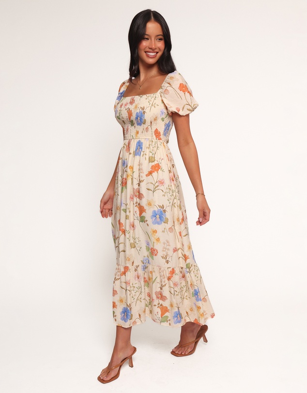 Petal & Pup - Cecelia Puff Sleeve Maxi Dress - Floral