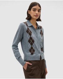 Oroton - Argyle Cardigan