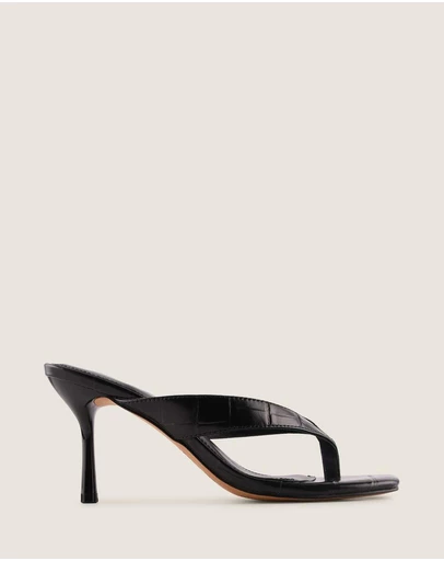 Shelly Shen - Pia High Sandals Black Croc