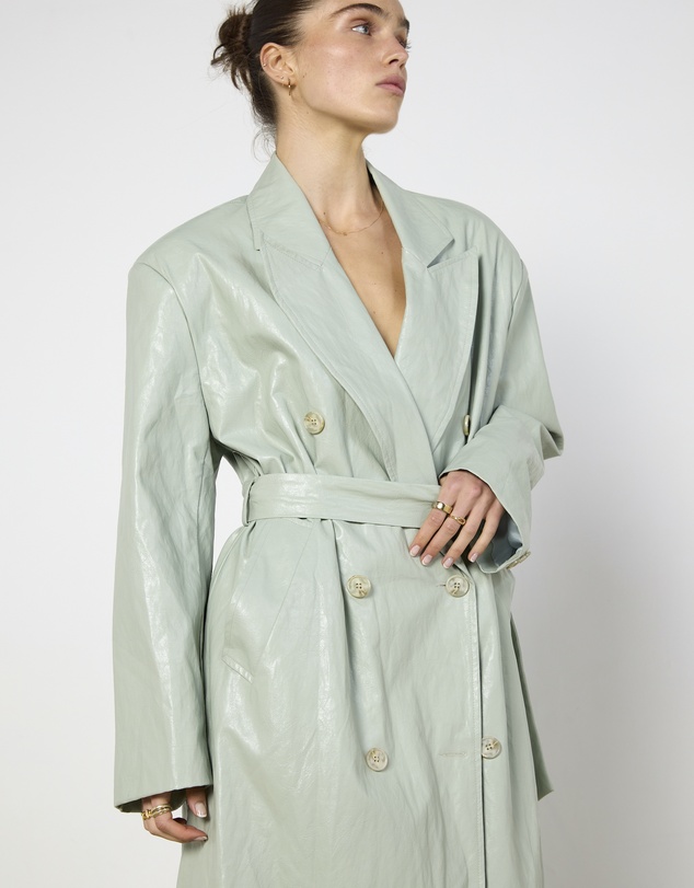 Cirkular - Pre-Loved - Source Unknown Faux Leather Trench