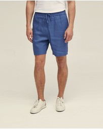 Oxford - Rufus Linen Pull On Shorts