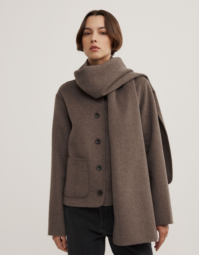 Witchery - Crop Scarf Coat