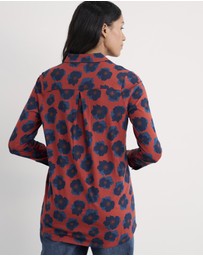 Seasalt - Seasalt Cornwall Red Dove Plant Jersey Button-Through Tunic