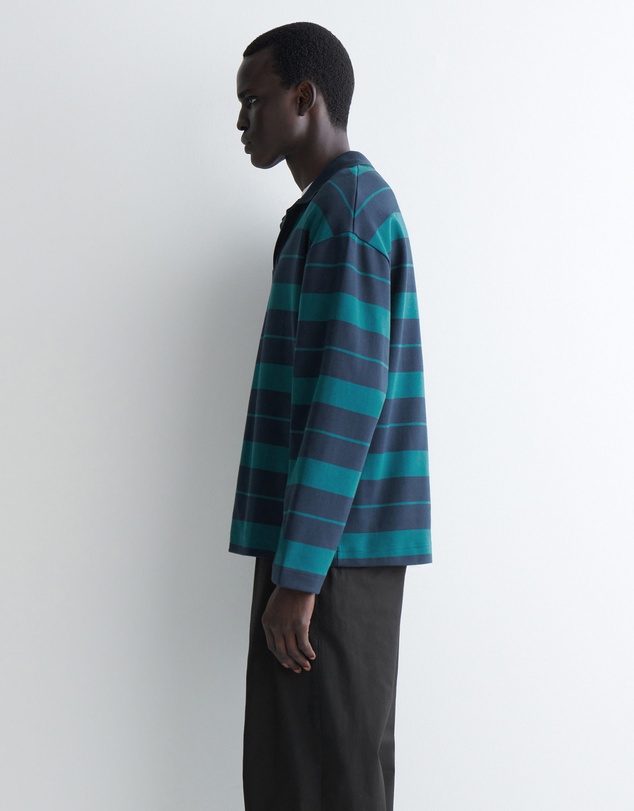 COS - Oversized Striped Cotton Rugby Shirt