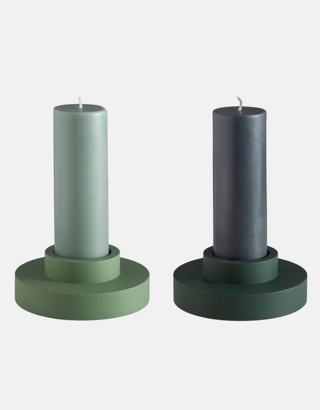 porter green - flipp lrg silicone unbreakable candle holder set