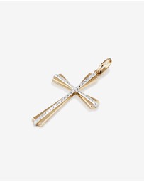 Michael Hill - Cross Pendant in 10kt Yellow & White Gold