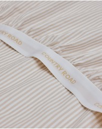 Country Road - Brae Australian Cotton Stripe King Fitted Sheet