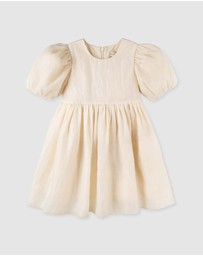 Designer Kidz - Noa Puff Sleeve Bow Back Dress