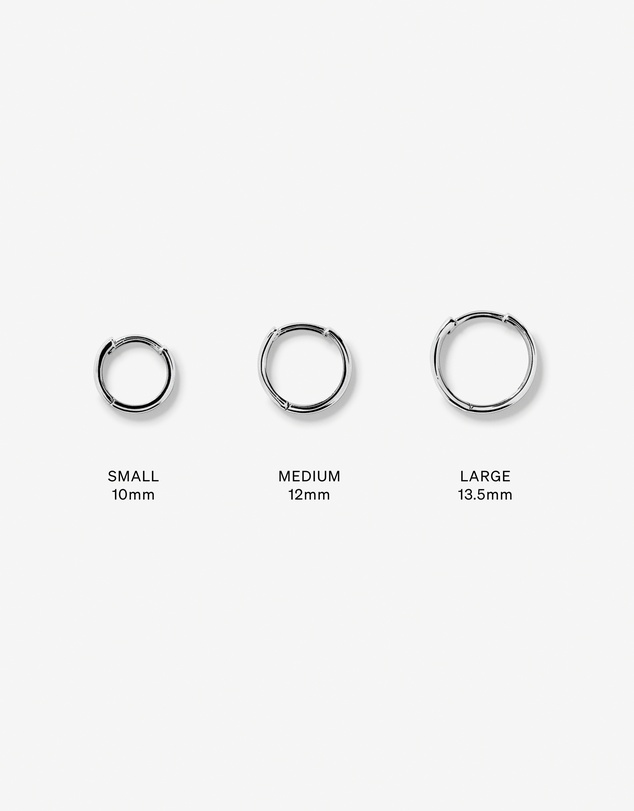 Michael Hill - 12mm Medium Polished Huggie Earrings in Sterling Silver