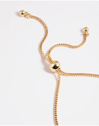 Lovisa - Gold Plated Cubic Zirconia Baguette Toggle Tennis Bracelet