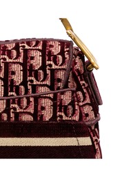 Pre-Loved by Azura Reborn - Pre-Loved Oblique Embroidered Velvet Saddle Bag