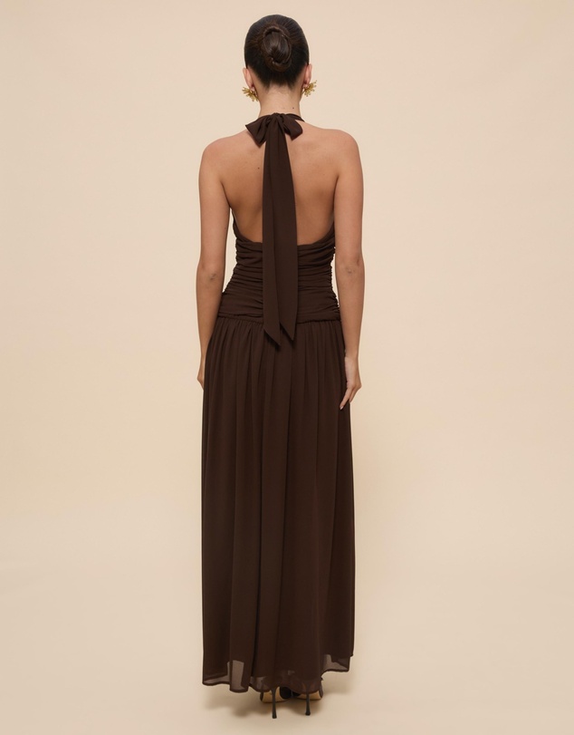 Revibe - Repaired CHANCERY Talara Halter Maxi Dress - AU 14