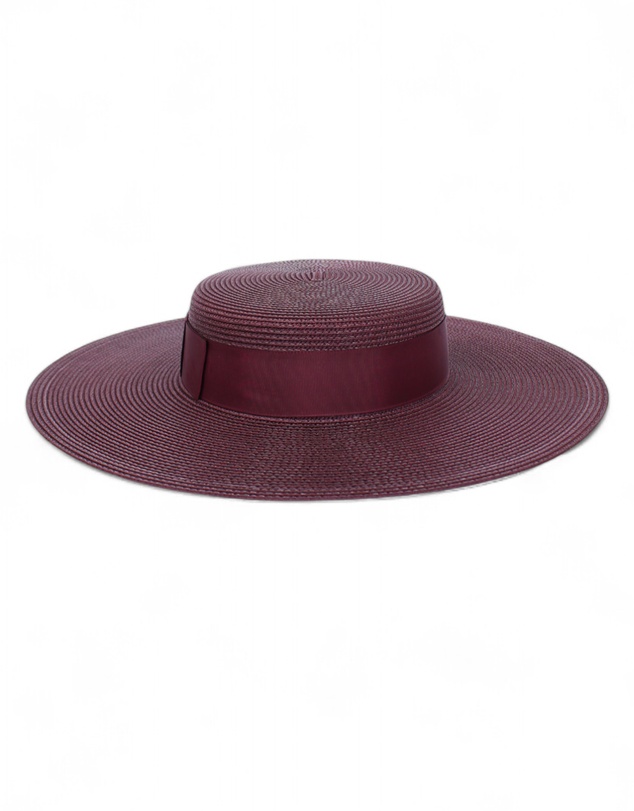 Morgan & Taylor - Macy Racewear Boater in Dark Cherry Red