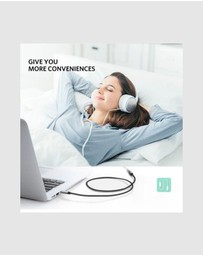 Ugreen - UGREEN 3.5mm Male to Female Audio Extension Cable – 3m Black Aluminum Alloy Tangle-Free