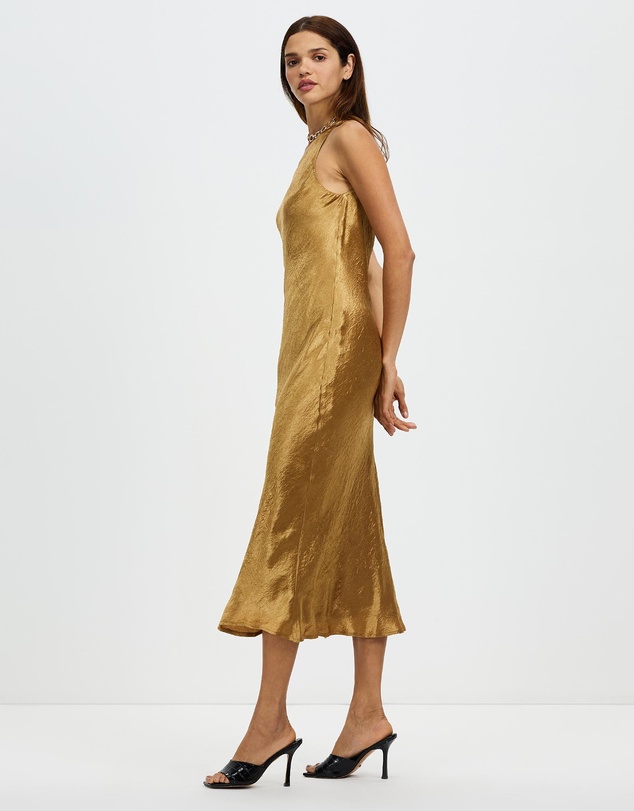 Third Form - Running Water Bias One Shoulder Dress