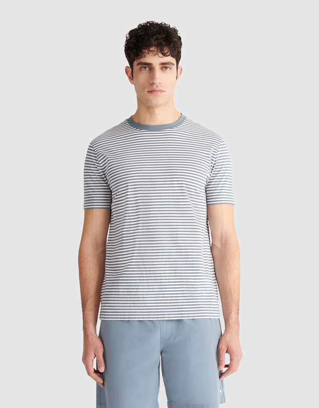 Peckham Rye  - Peckham Rye Textured Stripe SS T-Shirt