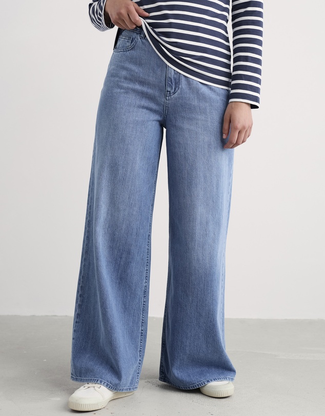 Seasalt - Seasalt Cornwall Blue Godrevy Wide Leg Jean