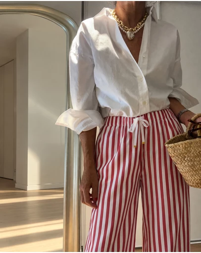 CAMIXA - Palazzo Wide Leg Striped Pants