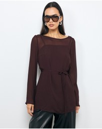 AERE - Donna Georgette Flowy Top