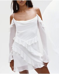 Shona Joy - Lira Long Sleeve Ruffle Mini Dress