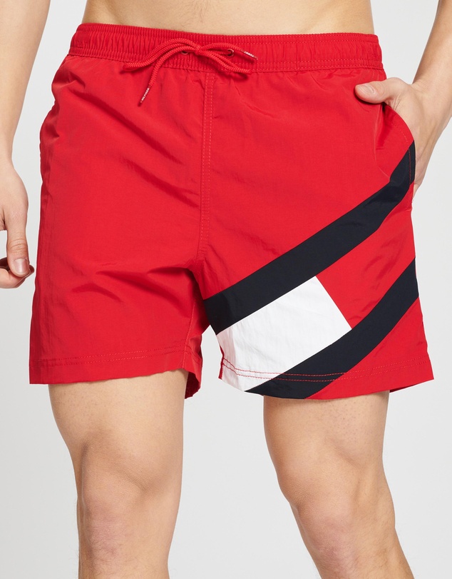 Tommy Hilfiger - Colour Blocked Slim Fit Mid Length Drawstring Shorts