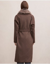 Forever New - Nova Faux Fur Collar Coat