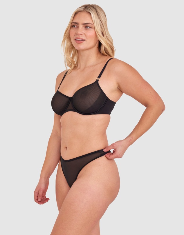 Bras N Things - Sexy Basics High Leg G String - Black