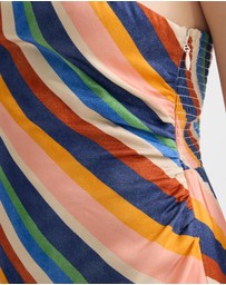 Oxford - Capri Striped One Shoulder Dress